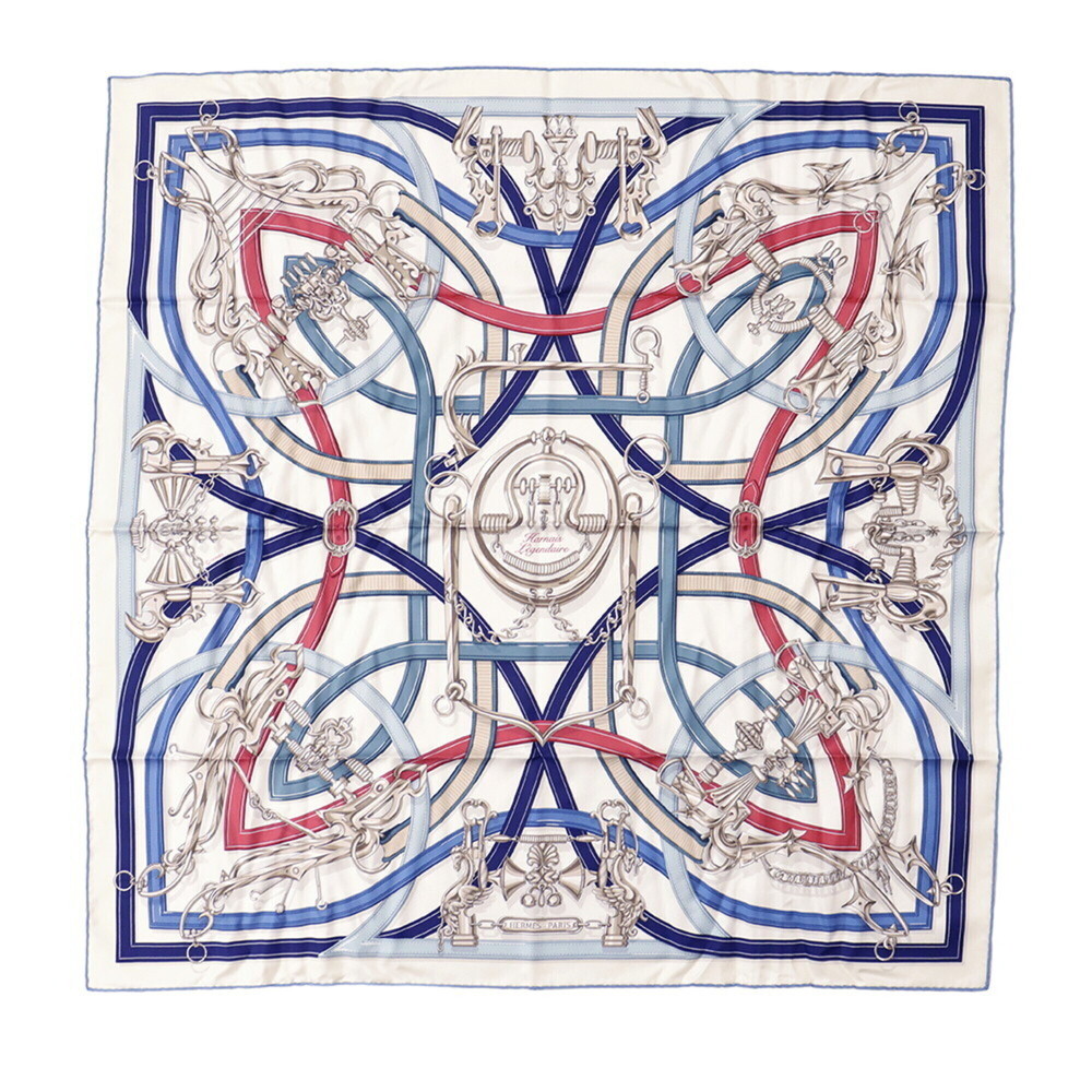 Hermes scarf muffler Carre 90 Legendary Harness HARNAIS LEGENDAIRE HERMES sil...